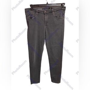 AG Adriano Goldshmied Women's Gray The Stevie Slim Straight Ankle Jeans Size 29R
